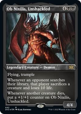 Ob Nixilis Unshackled Foil Etched 442 (Double Masters 2022)  - Foil | Good Games Adelaide SA