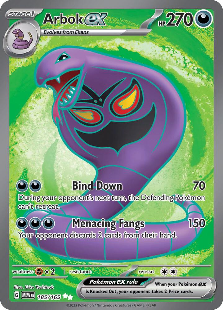 Arbok ex 185/165 (SV: Scarlet & Violet 151)  - Holofoil | Good Games Adelaide SA