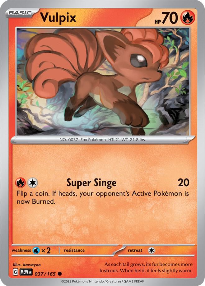 Vulpix 037/165 (SV: Scarlet & Violet 151)  | Good Games Adelaide SA