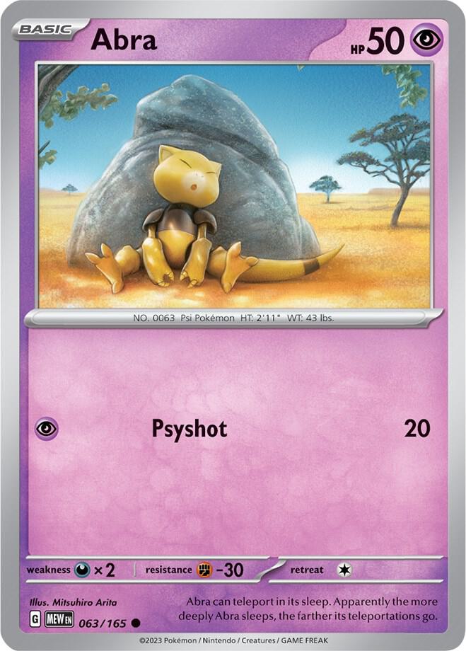 Abra 063/165 (SV: Scarlet & Violet 151)  | Good Games Adelaide SA