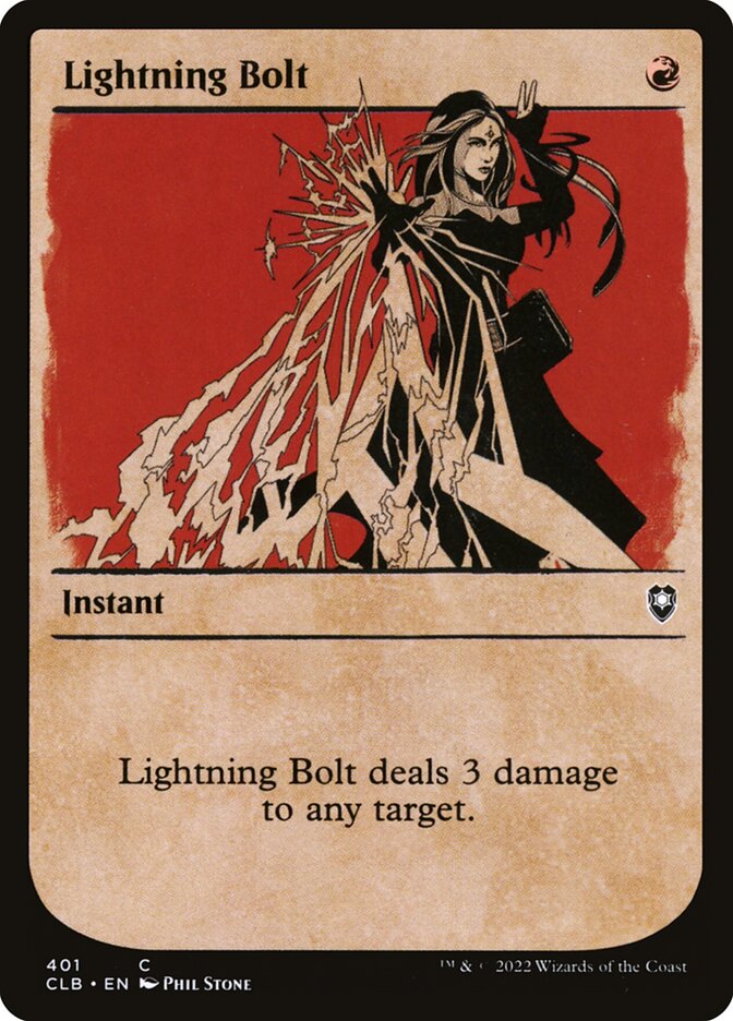 Lightning Bolt Showcase 401 (Commander Legends: Battle for Baldur's Gate)  - Foil | Good Games Adelaide SA