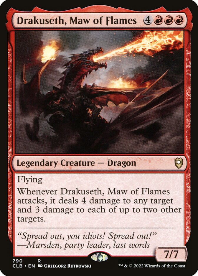 Drakuseth, Maw of Flames 790 (Commander Legends: Battle for Baldur's Gate)  | Good Games Adelaide SA