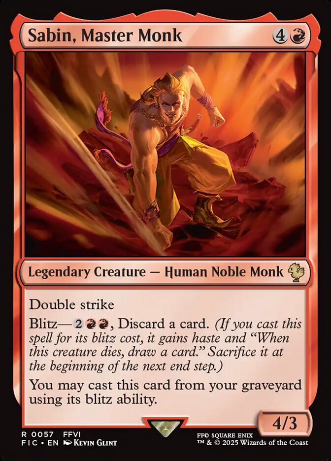 Sabin, Master Monk 57 (Commander: FINAL FANTASY)  | Good Games Adelaide SA