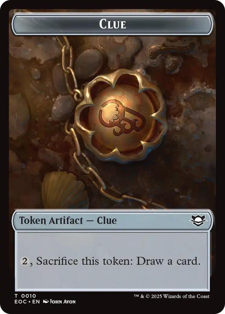 Clue Beast Double Sided Token 10 // 5 (Commander: Edge of Eternities)  - Foil | Good Games Adelaide SA