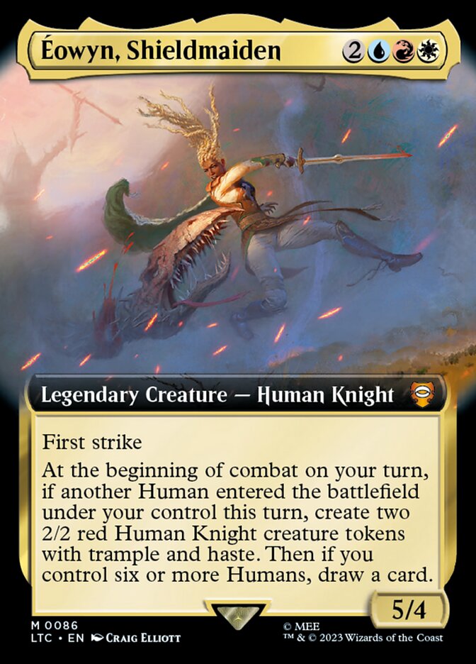 Éowyn, Shieldmaiden 86 (Commander: The Lord of the Rings: Tales of Middle-earth)  - Extended Art | Good Games Adelaide SA