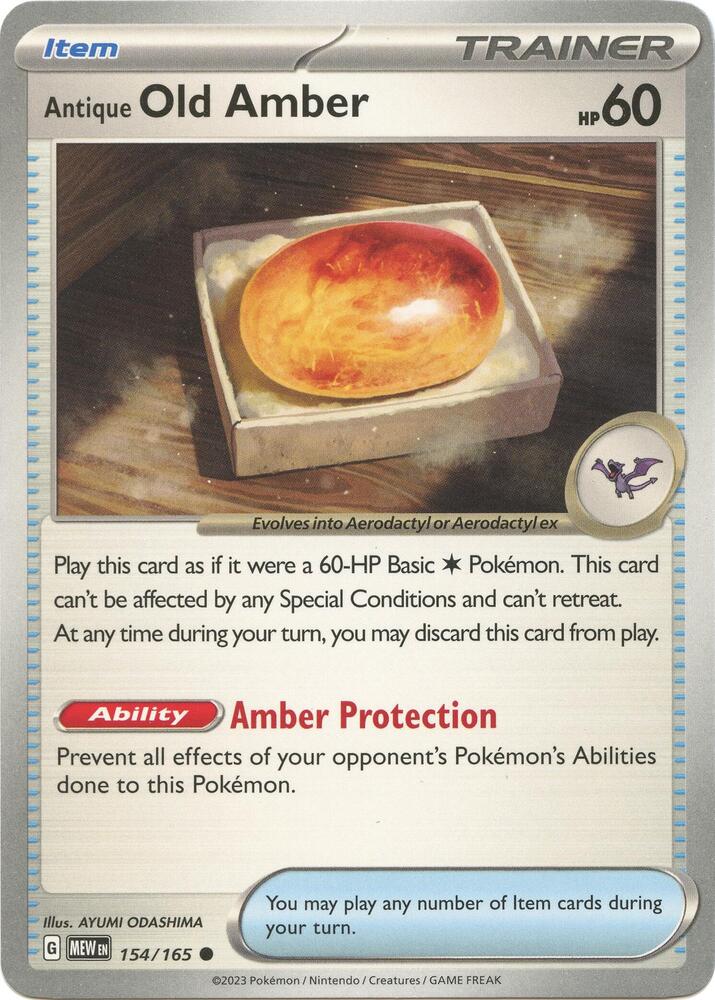 Antique Old Amber 154/165 (SV: Scarlet & Violet 151)  | Good Games Adelaide SA