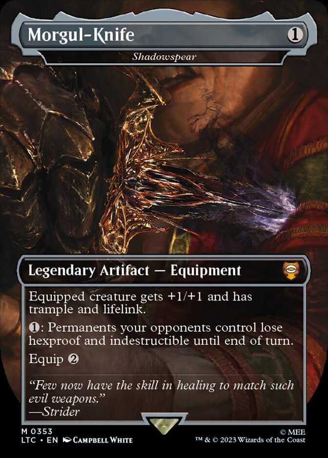 Morgul Knife Shadowspear 353 (Commander: The Lord of the Rings: Tales of Middle-earth)  - Borderless Foil | Good Games Adelaide SA