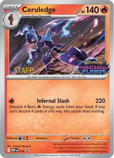 Ceruledge Prerelease Staff 014 (ME: Mega Evolution Promo)  - Holofoil | Good Games Adelaide SA