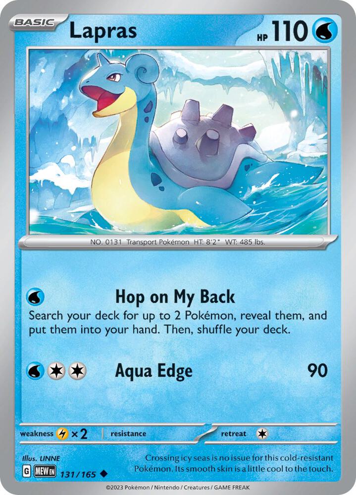 Lapras 131/165 (SV: Scarlet & Violet 151)  | Good Games Adelaide SA