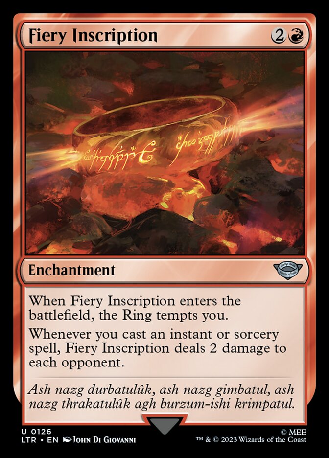 Fiery Inscription 126 (Universes Beyond: The Lord of the Rings: Tales of Middle-earth)  | Good Games Adelaide SA