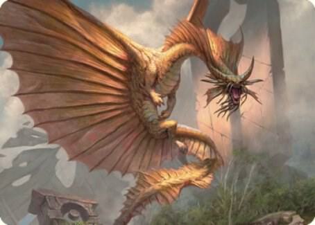 Ancient Gold Dragon Art Card 28 81 28 (Art Series: Commander Legends: Battle for Baldur's Gate)  | Good Games Adelaide SA