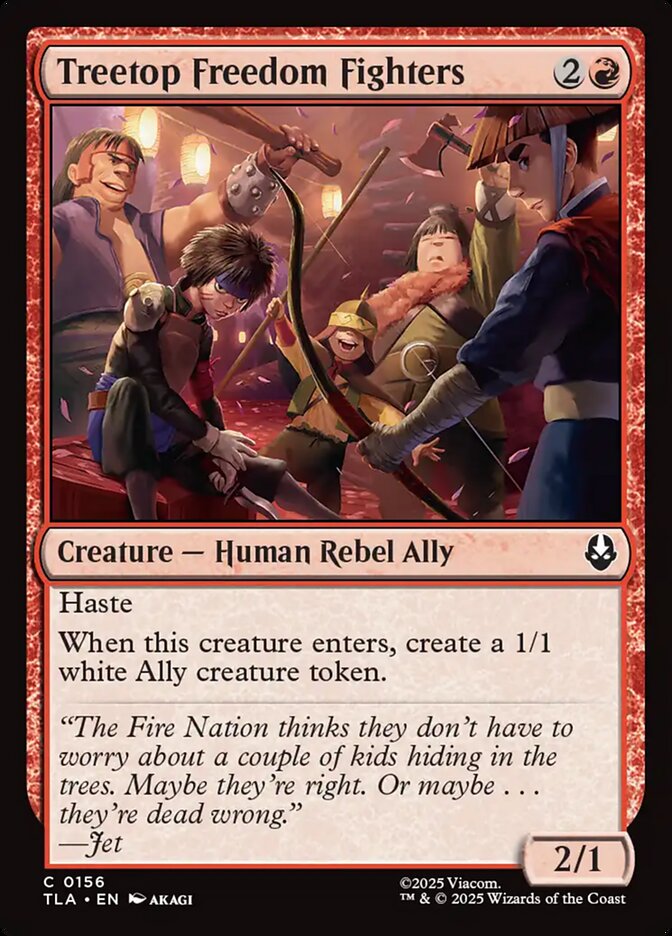 Treetop Freedom Fighters 156 (Avatar: The Last Airbender)  - Foil | Good Games Adelaide SA
