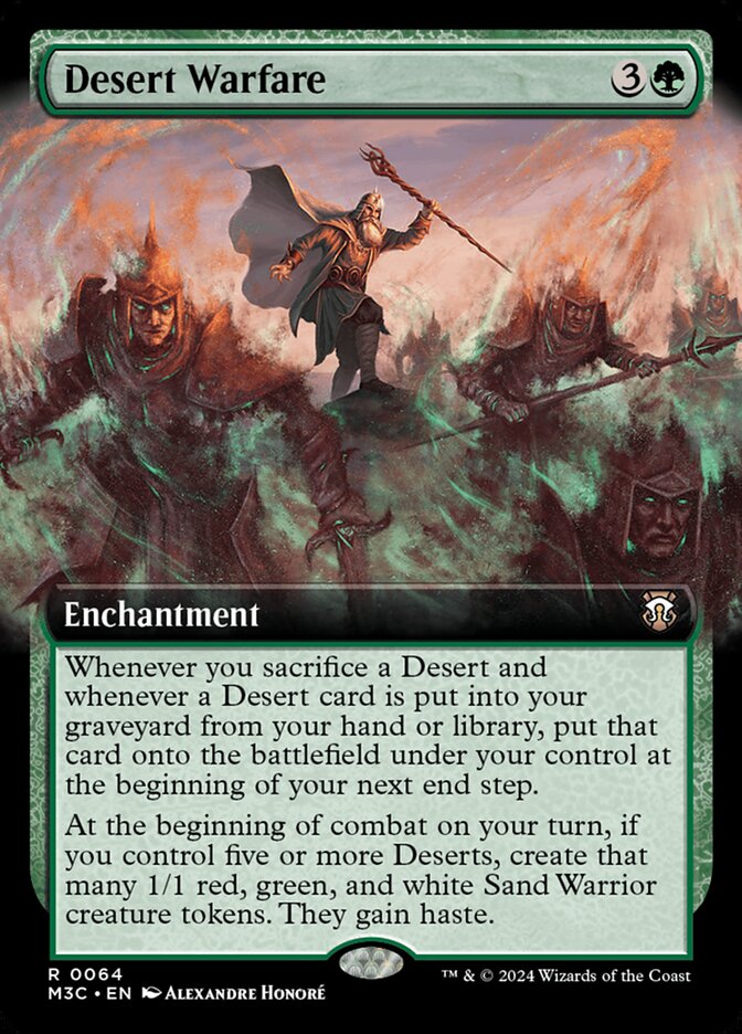 Desert Warfare 64/411 (Commander: Modern Horizons 3)  - Extended Art | Good Games Adelaide SA