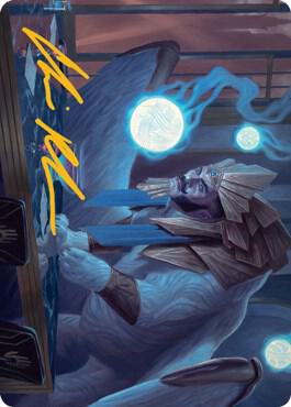 Tivit Seller of Secrets Art Card Gold Stamped Signature 47 (Art Series: Streets of New Capenna)  | Good Games Adelaide SA