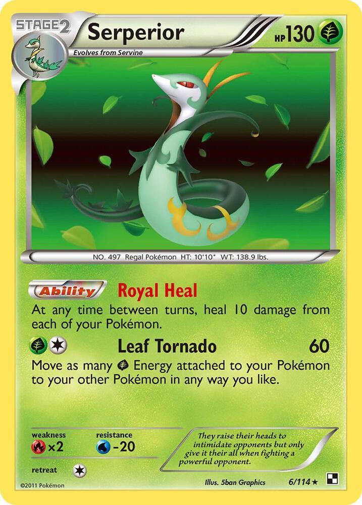Serperior 6/114 (Black and White)  - Reverse Holofoil | Good Games Adelaide SA