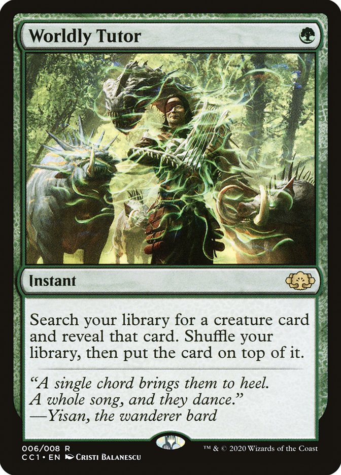 Worldly Tutor 6 (Commander Collection: Green)  | Good Games Adelaide SA
