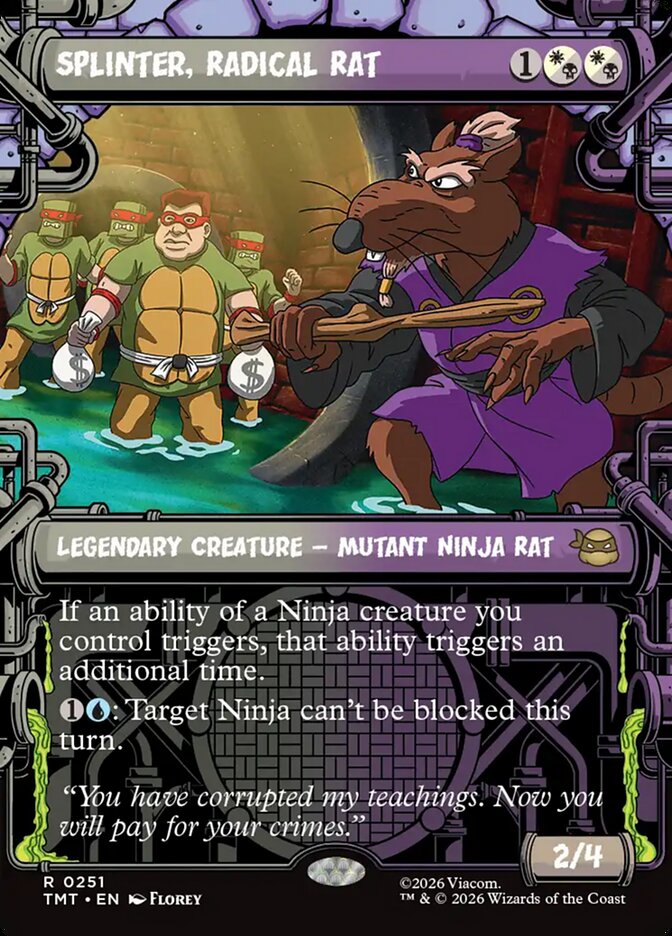 Splinter, Radical Rat 251/260 (Teenage Mutant Ninja Turtles)  - Showcase Foil | Good Games Adelaide SA