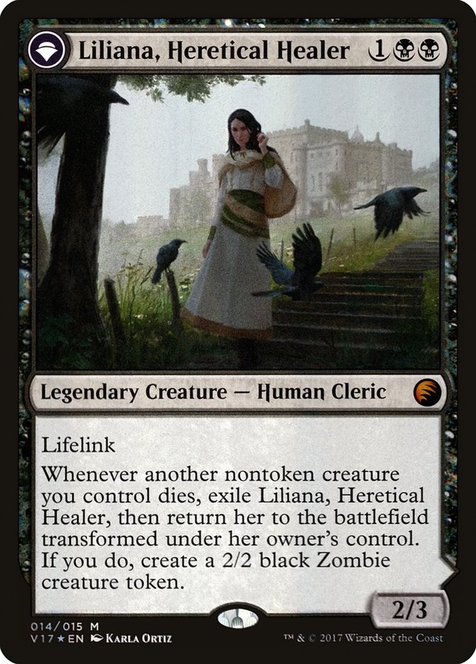 Liliana, Heretical Healer // Liliana, Defiant Necromancer 14 (From the Vault: Transform)  - Foil | Good Games Adelaide SA