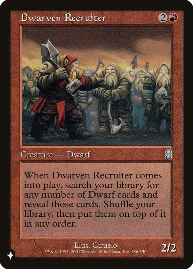 Dwarven Recruiter 186/350 (The List Reprints)  | Good Games Adelaide SA