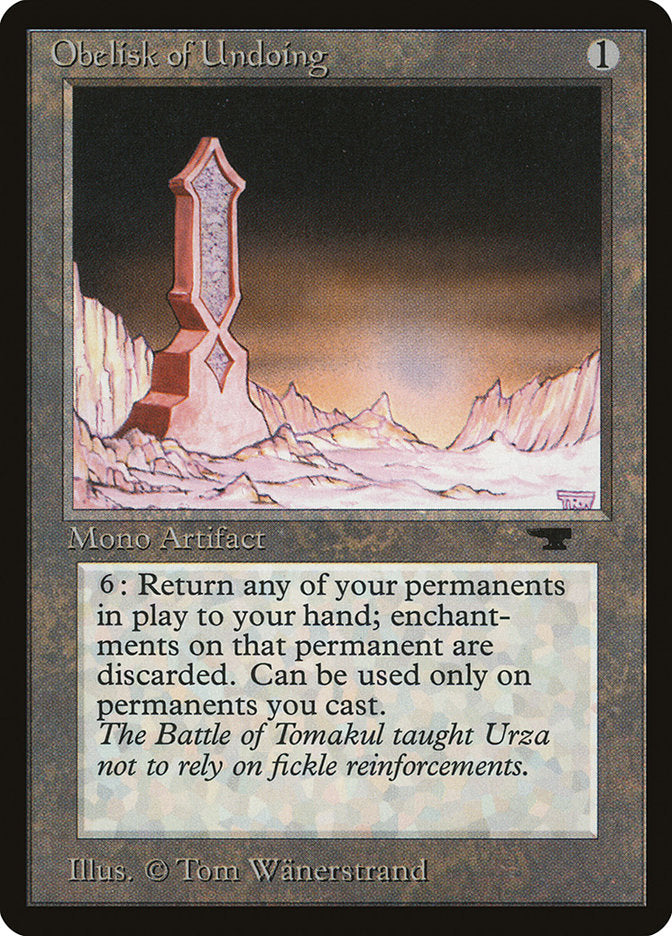 Obelisk of Undoing  (Antiquities)  | Good Games Adelaide SA