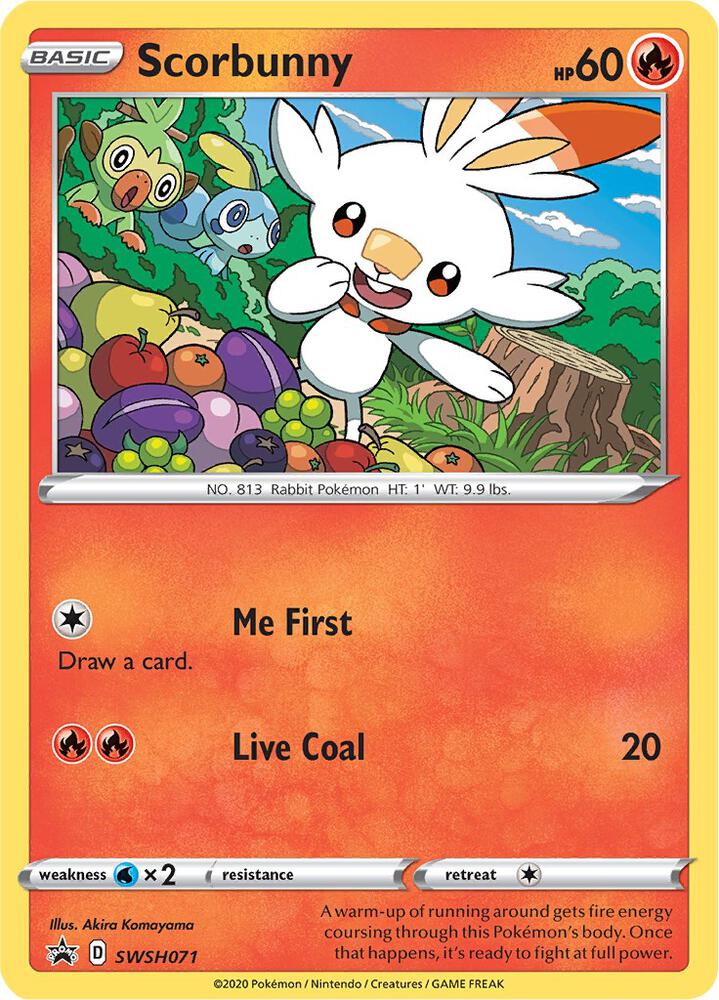 Scorbunny SWSH071 (SWSH: Sword & Shield Promo Cards)  - Holofoil | Good Games Adelaide SA