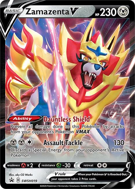 Zamazenta V SWSH019 (SWSH: Sword & Shield Promo Cards)  - Holofoil | Good Games Adelaide SA