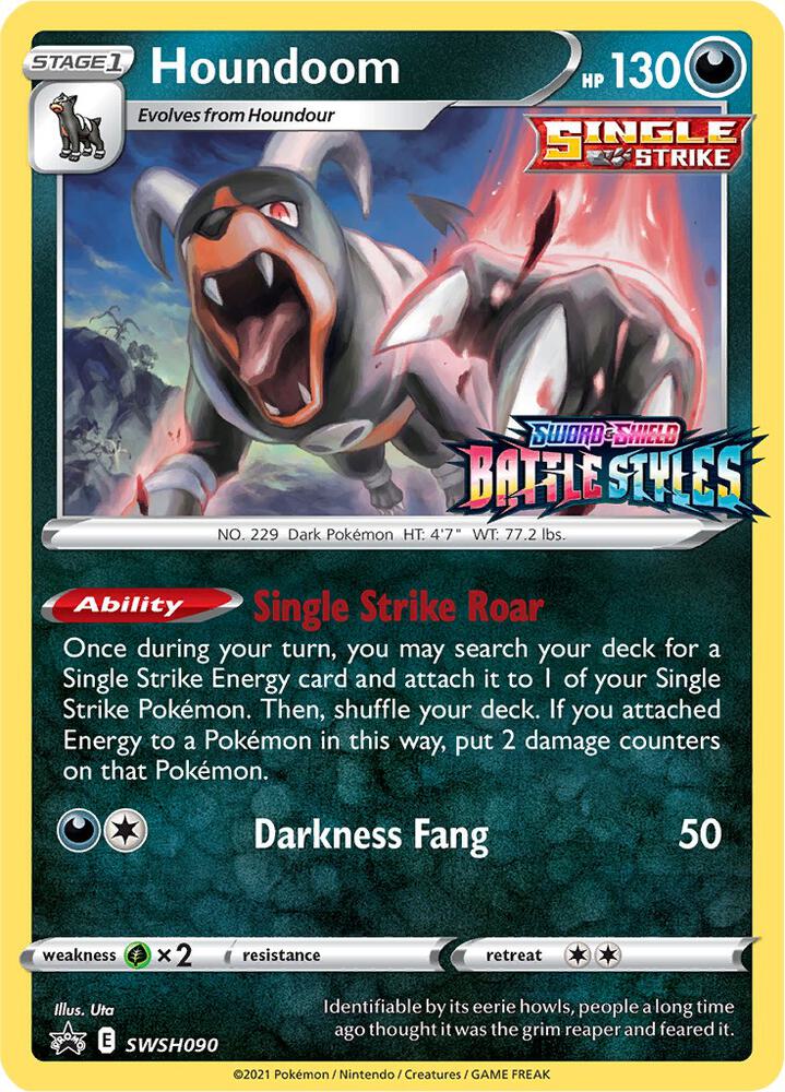 Houndoom Prerelease SWSH090 (SWSH: Sword & Shield Promo Cards)  - Holofoil | Good Games Adelaide SA