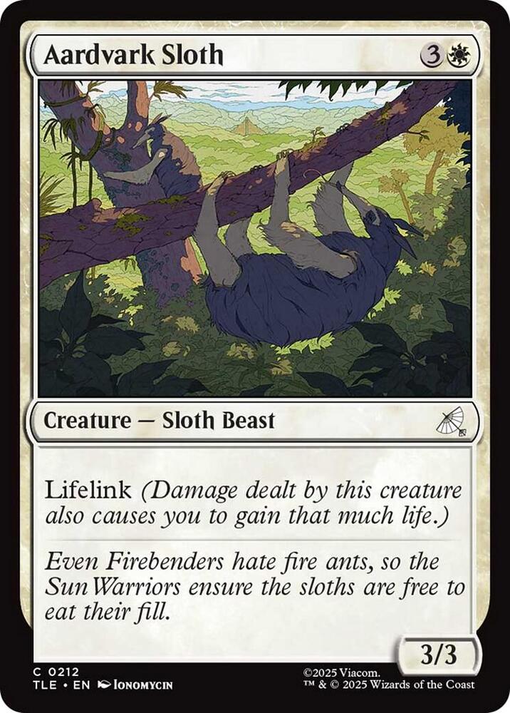Aardvark Sloth 0212 212 (Avatar: The Last Airbender: Eternal-Legal)  | Good Games Adelaide SA
