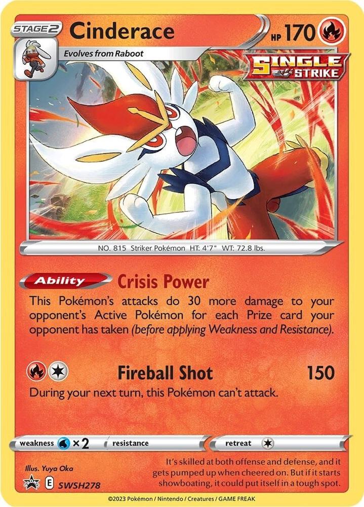 Cinderace SWSH278 (SWSH: Sword & Shield Promo Cards)  - Holofoil | Good Games Adelaide SA