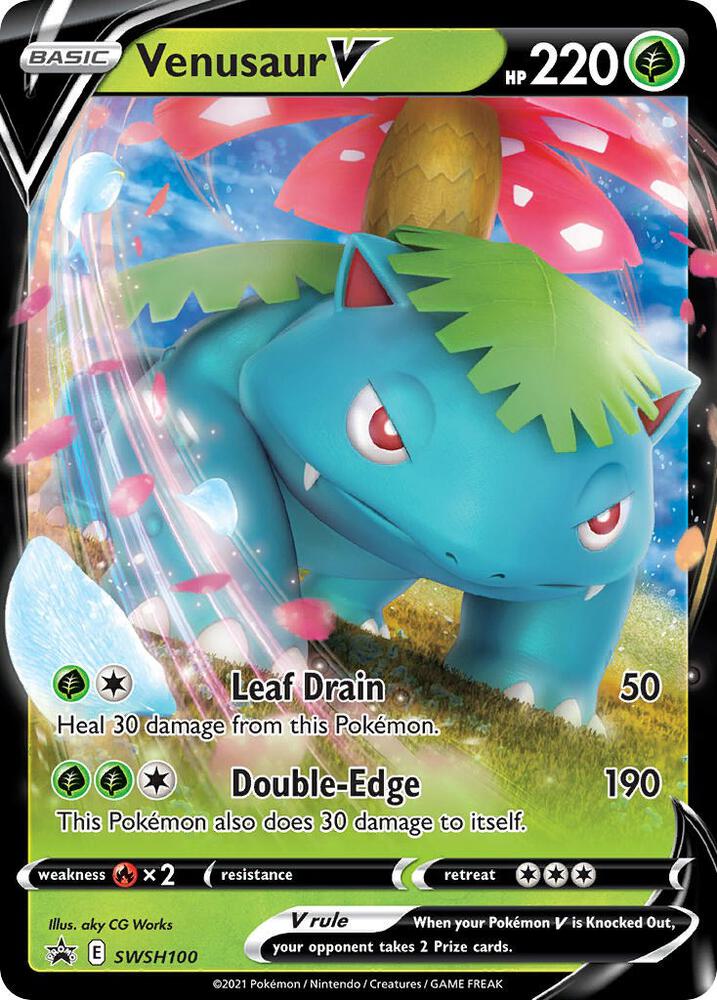 Venusaur V SWSH100 (SWSH: Sword & Shield Promo Cards)  - Holofoil | Good Games Adelaide SA