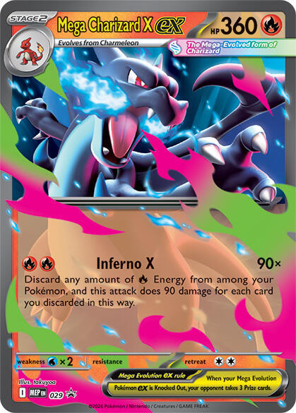 Mega Charizard X ex 029 029 (ME: Mega Evolution Promo)  - Holofoil | Good Games Adelaide SA