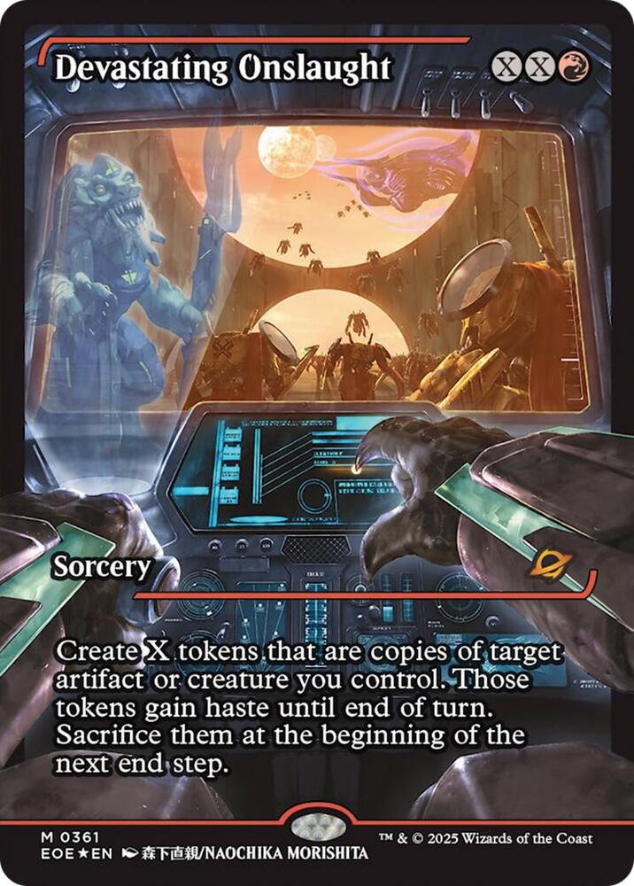 Devastating Onslaught  361/276 (Edge of Eternities)  - Showcase Foil | Good Games Adelaide SA