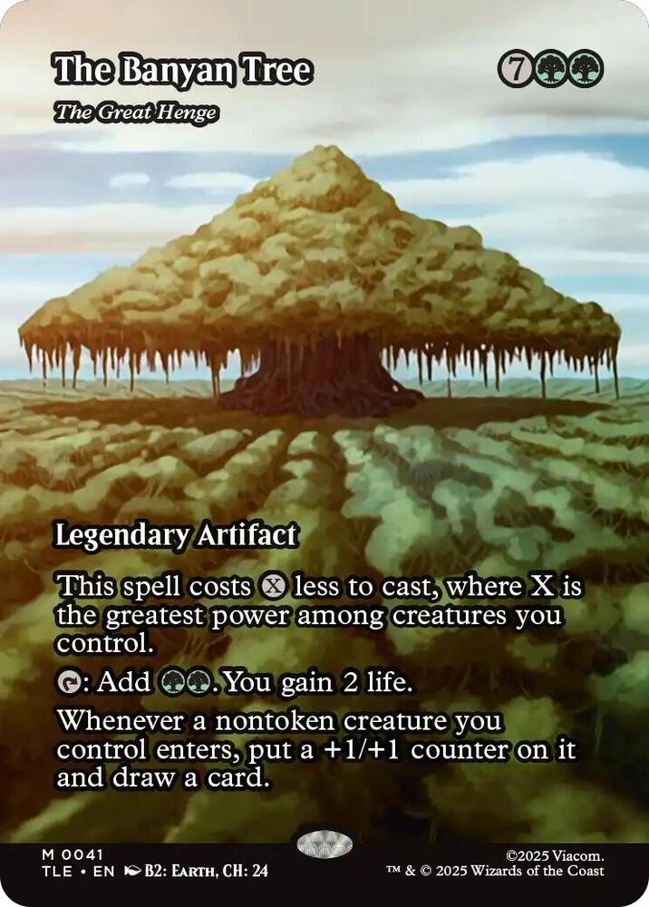 The Banyan Tree The Great Henge Borderless 41/0 (Avatar: The Last Airbender: Eternal-Legal)  - Borderless Foil | Good Games Adelaide SA