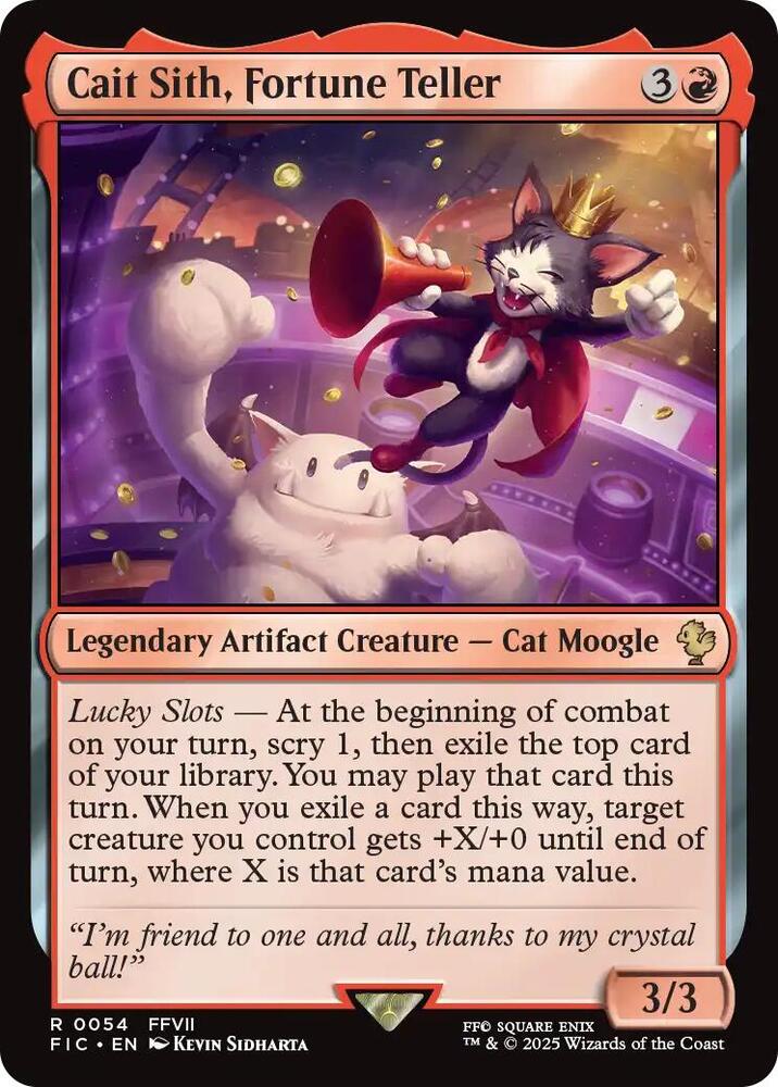 Cait Sith Fortune Teller 54 (Commander: FINAL FANTASY)  - Foil | Good Games Adelaide SA