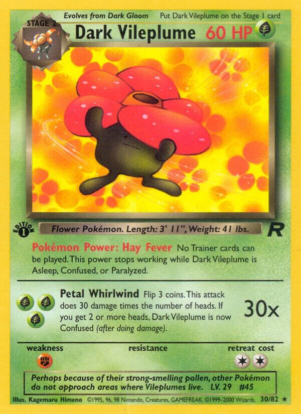 Dark Vileplume  30/82 (Team Rocket)  - 1st Edition | Good Games Adelaide SA