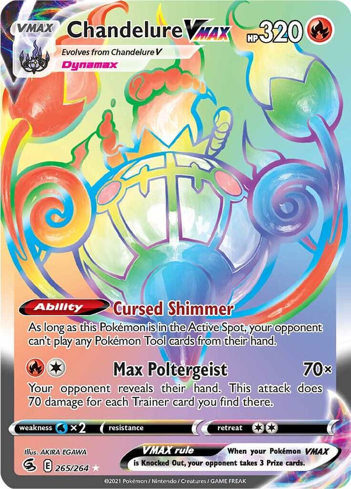 Chandelure VMAX Secret 265/264 (SWSH08: Fusion Strike)  - Holofoil | Good Games Adelaide SA