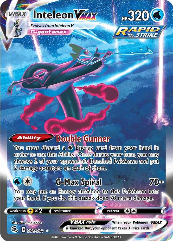 Inteleon VMAX Alternate Art Secret 266/264 (SWSH08: Fusion Strike)  - Holofoil | Good Games Adelaide SA