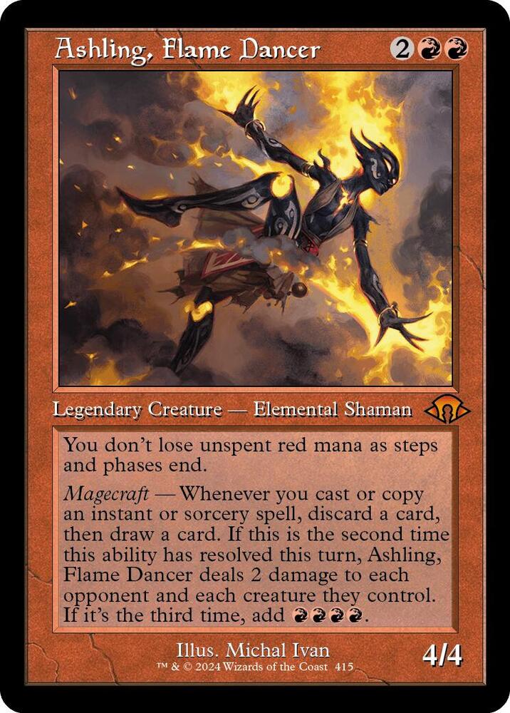 Ashling, Flame Dancer 415/319 (Modern Horizons 3)  - Retro Foil | Good Games Adelaide SA