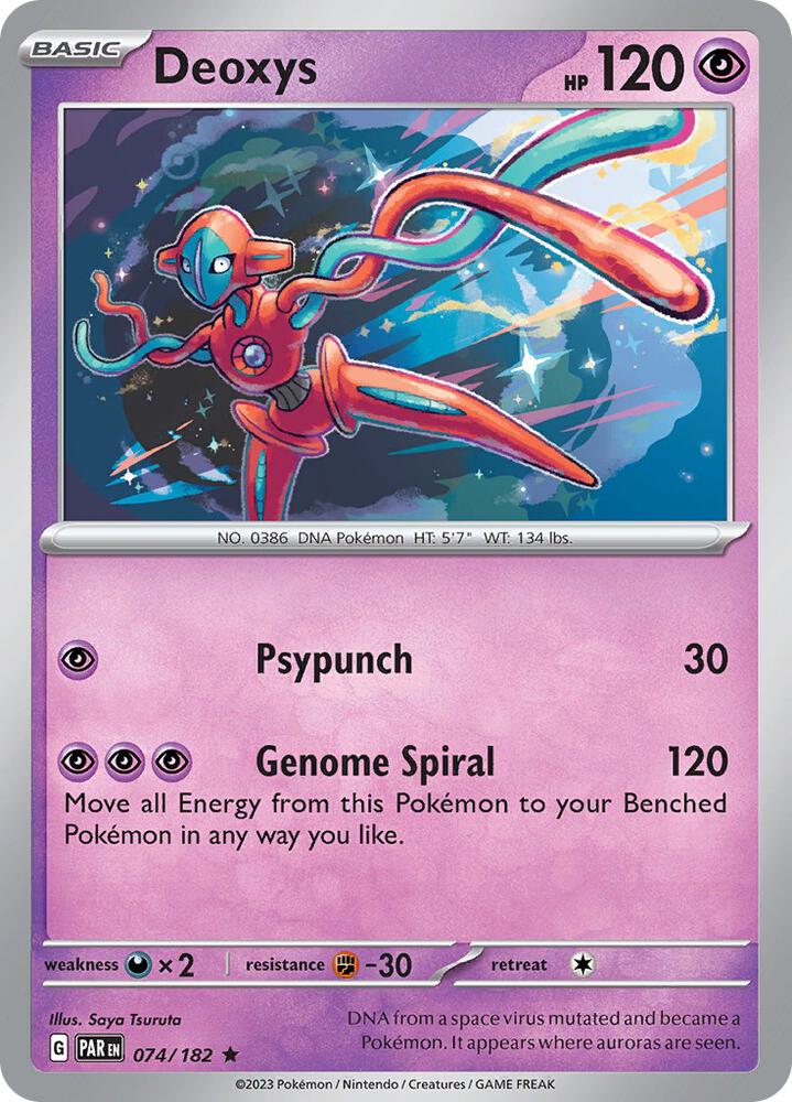 Deoxys 074/182 (SV04: Paradox Rift)  - Reverse Holofoil | Good Games Adelaide SA