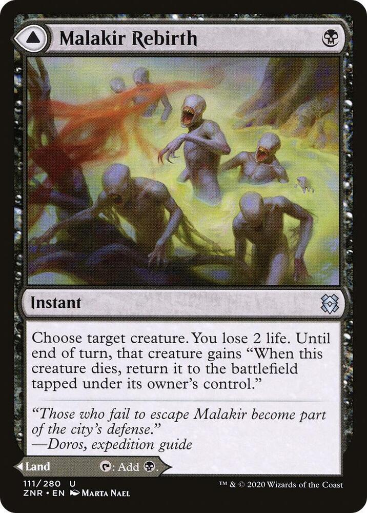 Malakir Rebirth // Malakir Mire 111/280 (Zendikar Rising)  - Foil | Good Games Adelaide SA