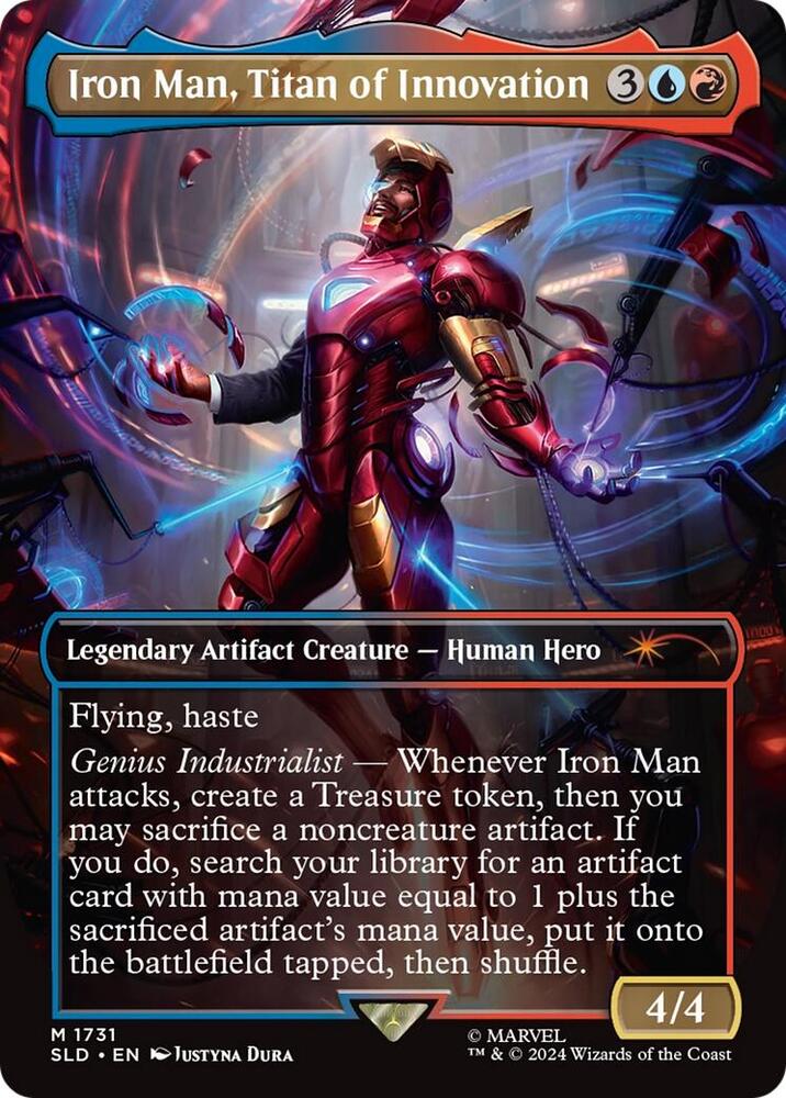 Iron Man Titan of Innovation Rainbow Foil 1731 (Secret Lair Drop Series)  - Foil | Good Games Adelaide SA