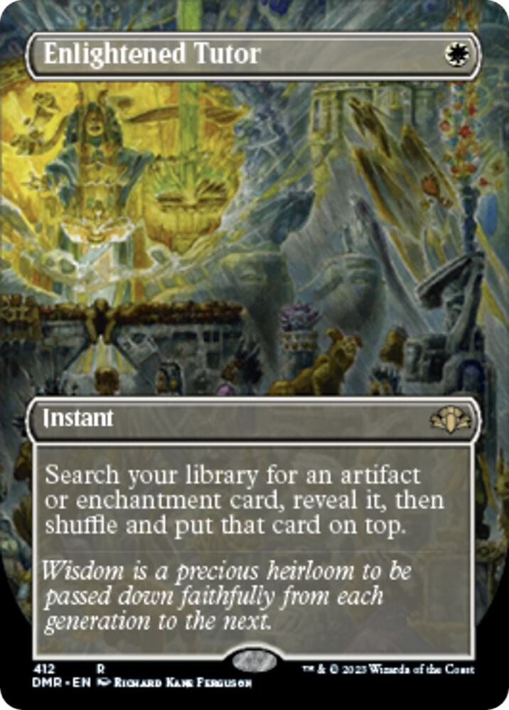 Enlightened Tutor 412 (Dominaria Remastered)  - Borderless Foil | Good Games Adelaide SA