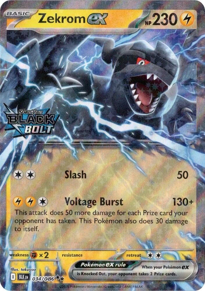 Zekrom ex Black Bolt Stamped 034/086 (Miscellaneous Cards & Products)  - Holofoil | Good Games Adelaide SA