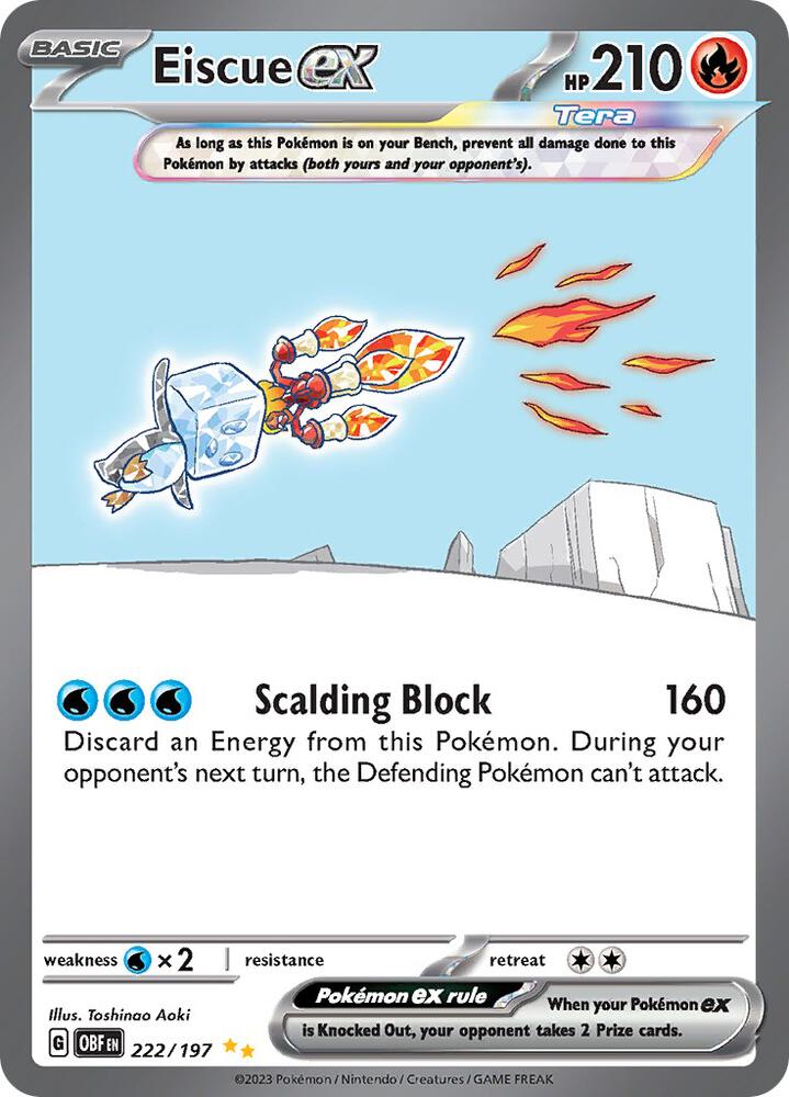 Eiscue ex 222/197 (SV03: Obsidian Flames)  - Holofoil | Good Games Adelaide SA