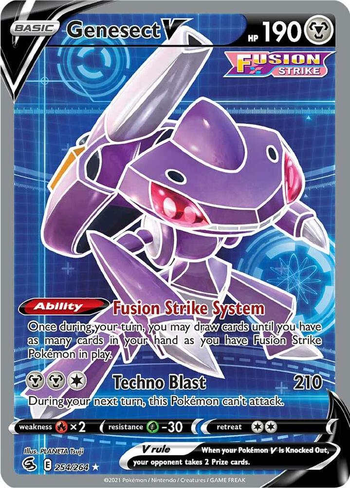 Genesect V Full Art 254/264 (SWSH08: Fusion Strike)  - Holofoil | Good Games Adelaide SA