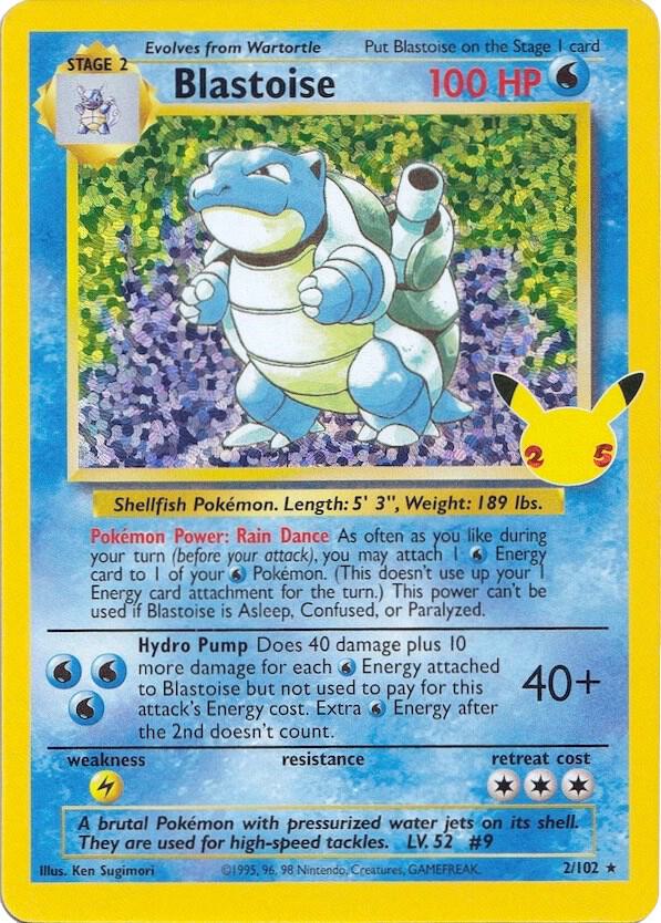 Blastoise 2/102 (Celebrations: Classic Collection)  - Holofoil | Good Games Adelaide SA