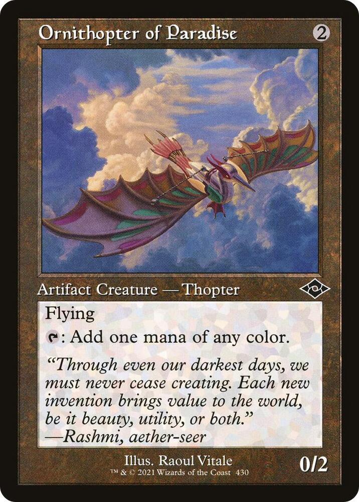 Ornithopter of Paradise Retro Frame 430 (Modern Horizons 2)  - Foil | Good Games Adelaide SA
