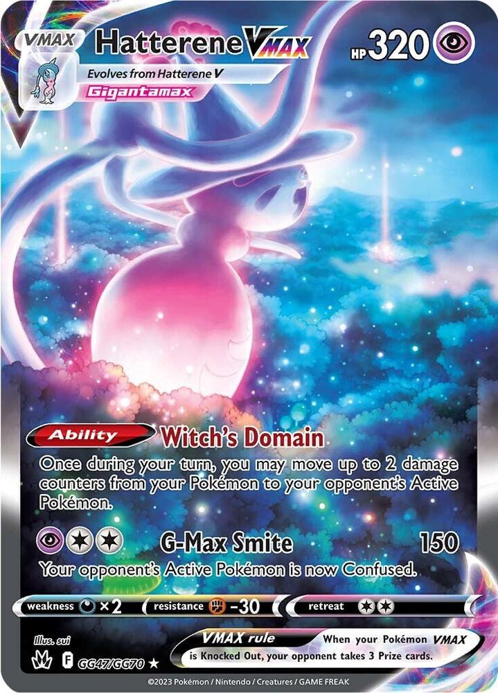 Hatterene VMAX GG47/GG70 (Crown Zenith: Galarian Gallery)  - Holofoil | Good Games Adelaide SA