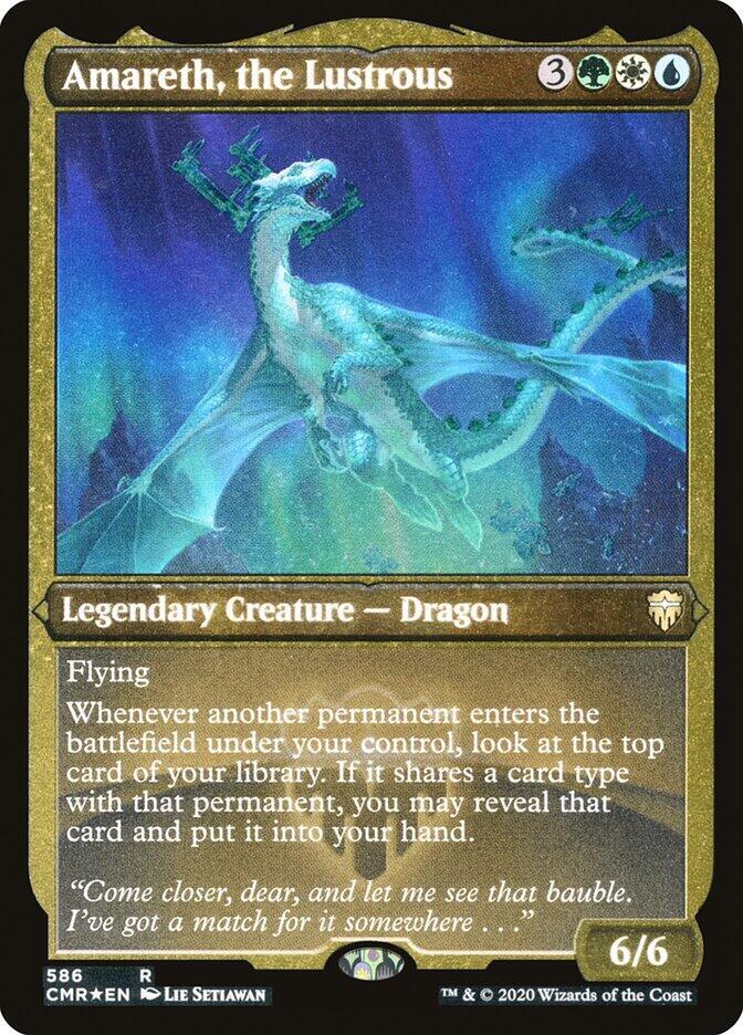Amareth the Lustrous Foil Etched 586 (Commander Legends)  - Foil | Good Games Adelaide SA