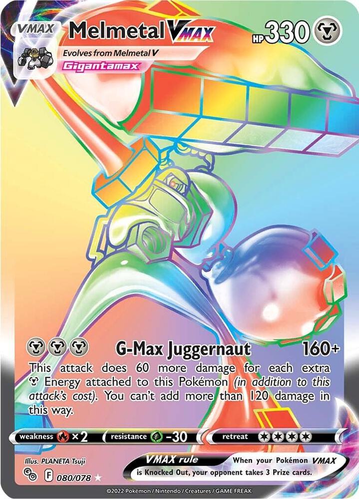 Melmetal VMAX Secret 080/078 (Pokemon GO)  - Holofoil | Good Games Adelaide SA